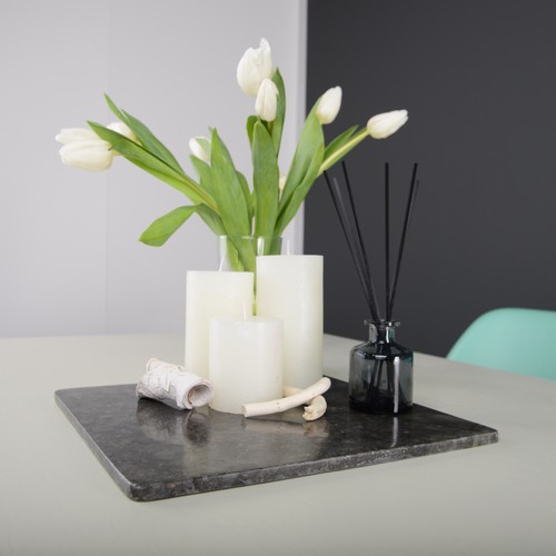 Servierplatte marmor schwarz - marmor,