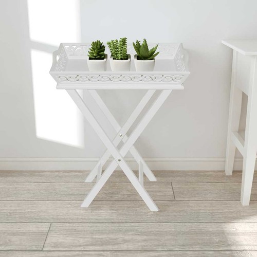 Serviertisch mit tablett weiß - mit,